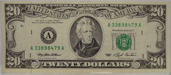 1993 $20 Federal Reserve Note AU