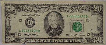 1995 $20 Federal Reserve Note