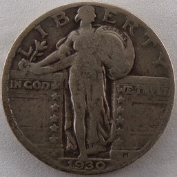 1930 Standing Liberty Silver Quarter Dollar