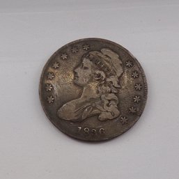 Beautiful 1836 Capped Bust Silver Half Dollar