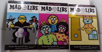 (3 Total Mad Libs) Two New 2001 Goofy & Cool Mad Libs & One 1995 Upside Down Mad Libs