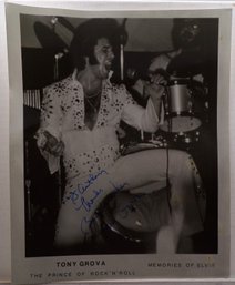 Vintage Signed Tony Grova Picture 'Elvis Presley Impersonator'