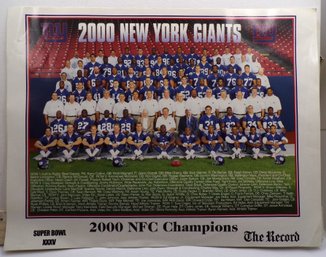 Vintage NY Giants 2000 NFC Champions Poster