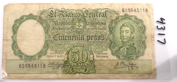 1960-1962 Central Bank Of The Argentine Republic 50 Pesos (EAF, EMD)