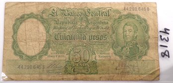1960 Central Bank Of The Argentine Republic 50 Pesos (RCP, EMD)