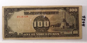 WWII 1942-1945 Japanese Government-100 Pesos 'Philippines'
