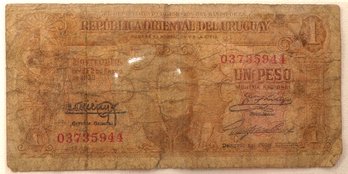 1939 Uruguay One Peso