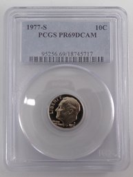 1977-S Roosevelt Dime 10-Cent PCGS PR69DCAM GEM Brilliant Uncirculated