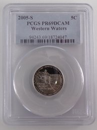 2005-S (Western Waters) Jefferson Nickel 5-Cent PCGS PR69DCAM GEM Brilliant Uncirculated
