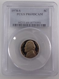 1978-S Jefferson Nickel 5-Cent PCGS PR69DCAM GEM Brilliant Uncirculated
