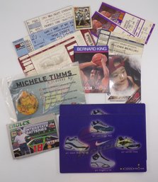 Various Sports Collectible Items, Cards, Ticket Stubs Etc.