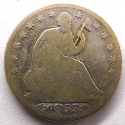 1853-O Seated Liberty Silver Half Dollar (Type 2, Arrows & Rays)