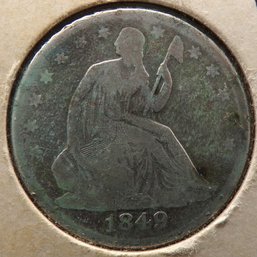 Beautiful 1849-O Seated Liberty Silver Half Dollar 'Some Liberty' (Type 1, No Arrows & No Motto)
