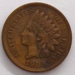 Beautiful 1908 Indian Head Cent (Full Liberty)