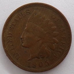 1905 Indian Head Cent (Lightly Circulated, Most Liberty)