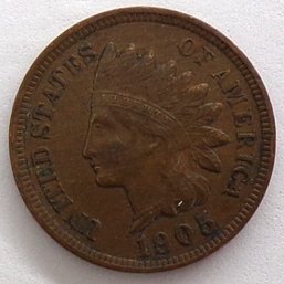 1905 Indian Head Cent Uncirculated Brown (Bold Liberty)