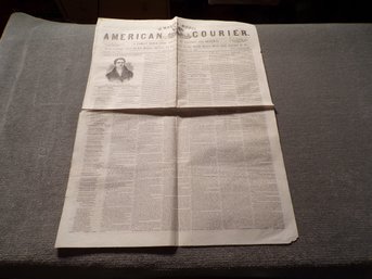 Authentic & Excellent Condition Saturday April 28, 1849, American Courier 'Philadelphia' Newspaper