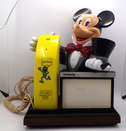 Vintage Unisonic Mickey Mouse Phone Model 6050 (Works, Missing Mickeys Nose)