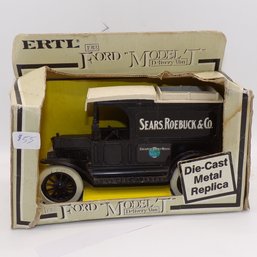 New In Box, Vintage ERTL Coin Bank & Key Die Cast 'Ford Model T Sears Roebuck & Co Delivery Van' #2129
