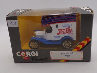 New In Box, Vintage 1986 Corgi Classics Die Cast 'Ford Model T Van Pepsi-Cola' C865/4