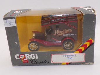 New In Box, Vintage 1986 Corgi Classics Die Cast 'Ford Model T Van Needler's Chocolate's' C865/1
