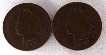 (2) Indian Head Cents 1895 & 1897