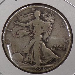Beautiful 1928-S Walking Liberty Silver Half Dollar Lightly Circulated 'Better Date'