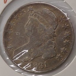 Beautiful 1831 Capped Bust Silver Half Dollar