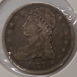 Beautiful 1837 Capped Bust Silver Half Dollar XF/AU