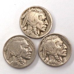 (3) Buffalo Nickels