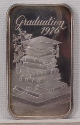 1976 Madison Mint 1 Ounce .999 Fine Silver 'Graduation' Bar