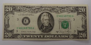 1981-A $20 Federal Reserve Note AU/CU