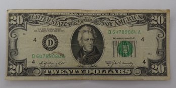 1969-A $20 Federal Reserve Note
