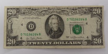 1977 $20 Federal Reserve Note Lightly Uncirculated
