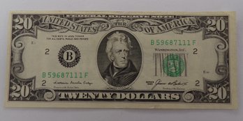 1985 $20 Federal Reserve Note Crisp Uncirculated