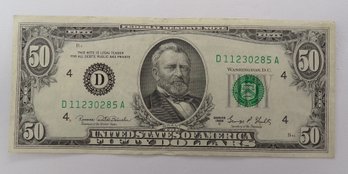 Beautiful 1969-C $50 Federal Reserve Note AU