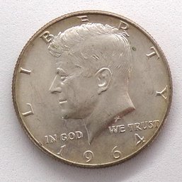 Error 1964-D/D Silver Kennedy Half Dollar BU