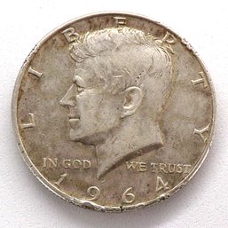 1964-D Silver Kennedy Half Dollar Lightly Circulated
