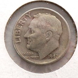 Silver 1947 Roosevelt Dime