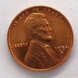 Error 1954-D/D Lincoln Wheat Cent Brilliant Uncirculated Red