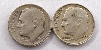 1947-S & 1963 Roosevelt Silver Dimes