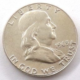 1963-D Franklin Silver Half Dollar Brilliant Uncirculated