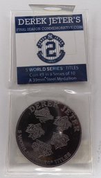 New York Yankees 2014 Derek Jeter's Final Season Commemorative Coin #9 Of 10 (New In Package)