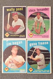 (4) 1959 Topps Baseball Cards EX/NM