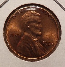 1958 Lincoln Wheat Cent Brilliant Uncirculated Red/Brown