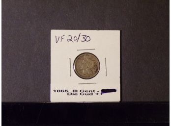 1865 Nickel Three-Cent Piece