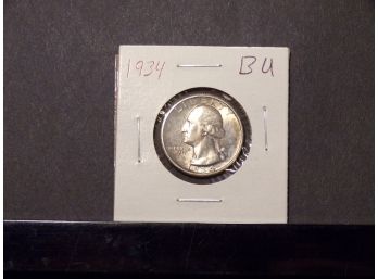 1934 Washington Silver Quarter (Better Date) BU