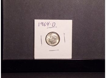 1964-D Roosevelt Silver Dime About Uncirculated