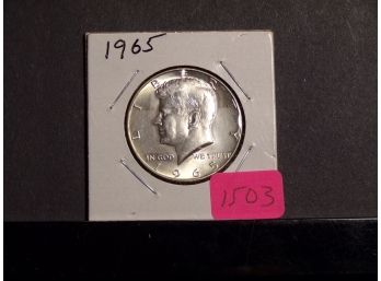 1965 40 Silver Kennedy Half Dollar Brilliant Uncirculated
