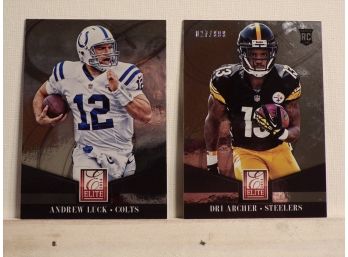 (2 Cards) 2014 Panini Elite #134 Dri Archer Rookie Card (027/999) & #42 Andrew Luck Mint/Near Mint Condition